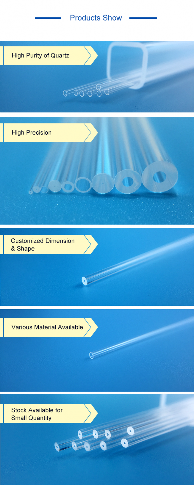 Small Diameter Borosilicate Glass Capillary Tubes OD 0.5mm ID 0.2mm