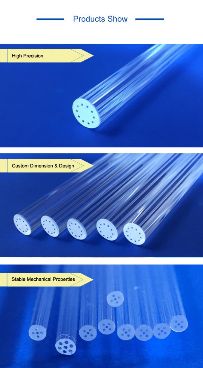 High Precision 1100mpa Quartz Glass Tubes With Multi Holes