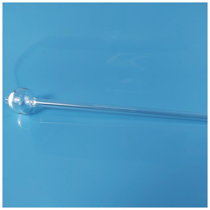 2.2g/cm3 Density Customized Ball Shape End Quartz Tubes For Clear Quartz Test Tube 2