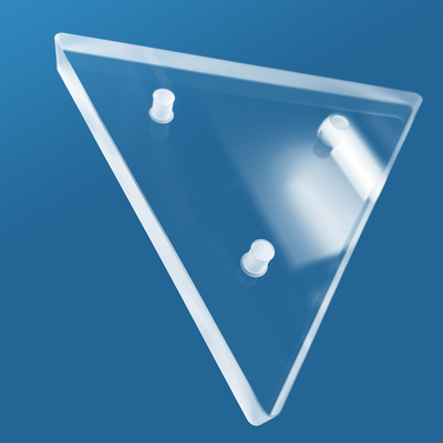 Optical Quartz Glass Fused Quartz Plate Triangular Shape With Hole