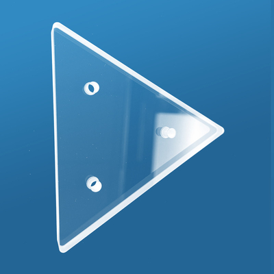Optical Quartz Glass Fused Quartz Plate Triangular Shape With Hole