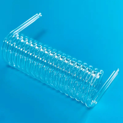 Clear High Pressure Resistance Large Diameter Spiral Quartz Glass Tubes For Punching Processing Service