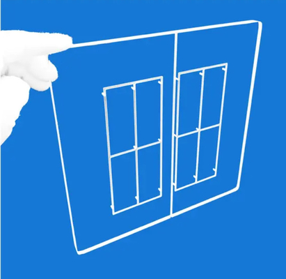 JGS2 2.2g/cm3 Customizable Grooved Rectangular Quartz Glass Plate With Surface To Fulfill Customer's Requirement