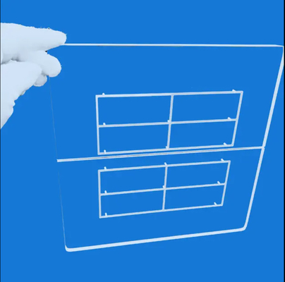 JGS2 2.2g/cm3 Customizable Grooved Rectangular Quartz Glass Plate With Surface To Fulfill Customer's Requirement