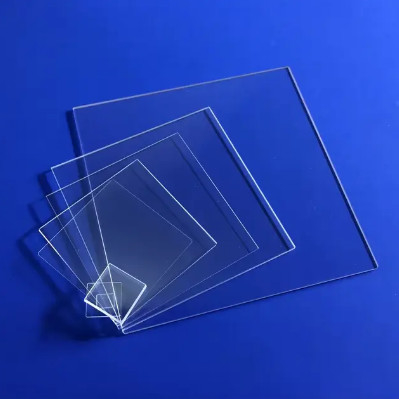 Square High Uv Transmission Clear Fused Quartz Plate Customize Polishing Transparent Quartz Substrate