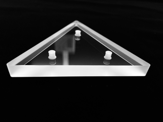 Optical Quartz Glass Triangular Shape With Hole Fused Quartz Plate Transparent