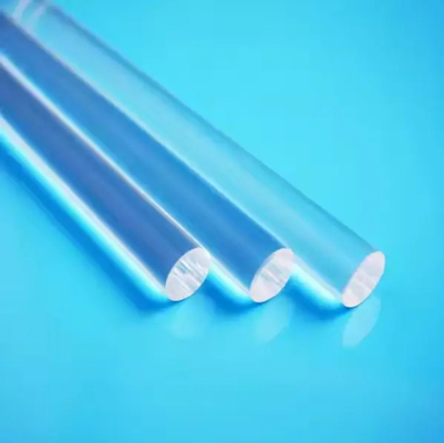 6.91g/cm3 Density Solar Transparent Quartz Glass Rod For Industrial