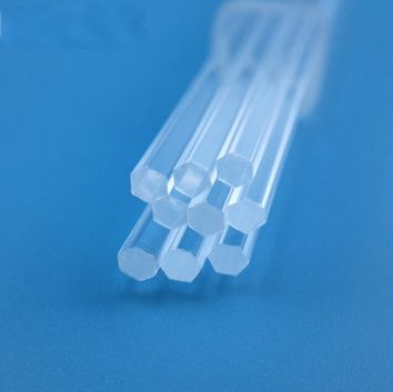 Customized Hexagon Fused Quartz Rod with Heat-resistant