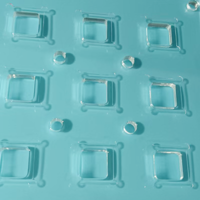 Precision Quartz Glass Products Processing Fixture Strip 80x7x3mm For Lens Grinding Coating