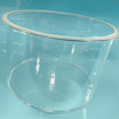 High Purity Fused Silica Quartz Tank Uniform Wall HF Resistant For Wafer Pickling Chemical Digestion Laboratory Reactor