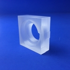 Frosted Surface Quartz Glass Plate With Stepped Bore Tolerance 0.02 Mm