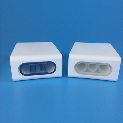 Laser Spare Paerts Length 115mm Ceramic Protective Sleeve For Elliptic Hole Quartz Flow Tube