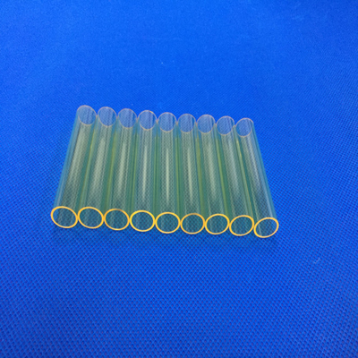 Yellow Optical Pump Transparent Quartz Tube Of Laser Spare Parts