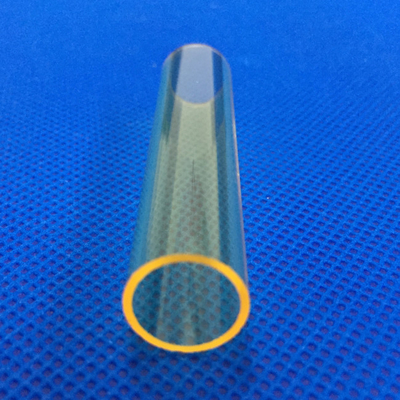 Yellow Optical Pump Transparent Quartz Tube Of Laser Spare Parts