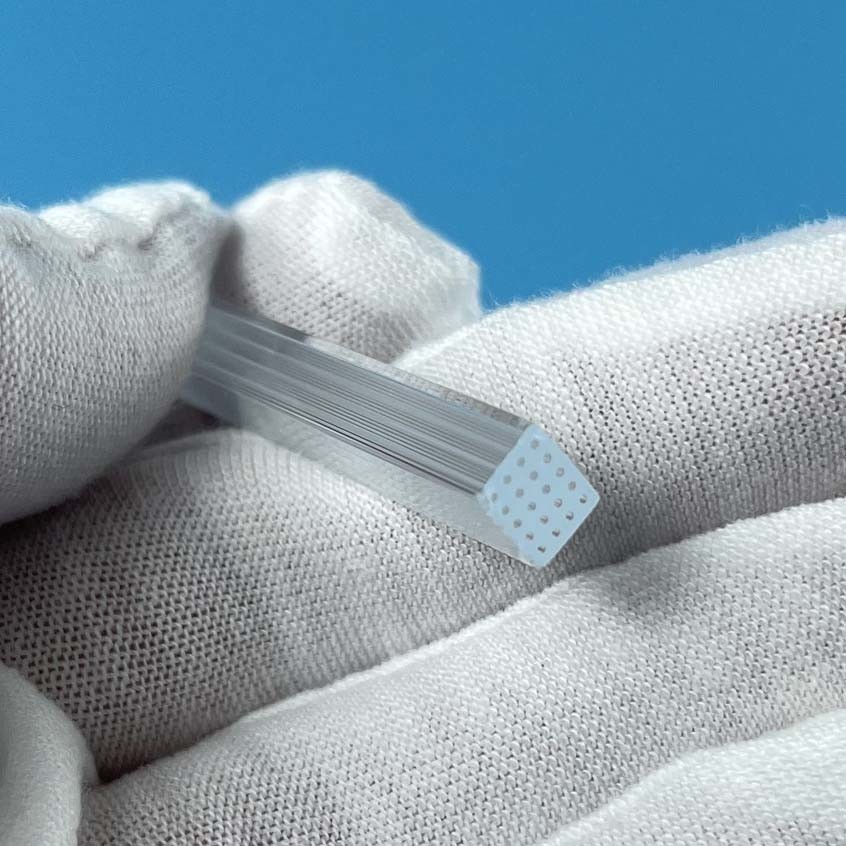 Square Multi Bore Quartz Glass Tubes / Tubing For Separation And Filtering