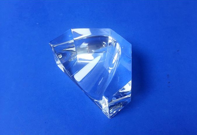 Light Guide Block Angle Tolerance of 0/-0.1mm Optical Glass Wedge Shape Quartz Light ...