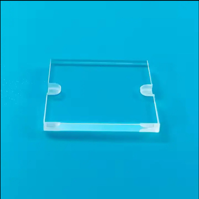 1100C Work Temperature Laser Perforated Clear Round Wafer Quartz Glass Sheet For Customization