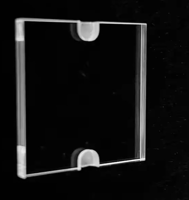 1100C Work Temperature Laser Perforated Clear Round Wafer Quartz Glass Sheet For Customization