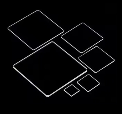 Square High Uv Transmission Clear Fused Quartz Plate Customize Polishing Transparent Quartz Substrate