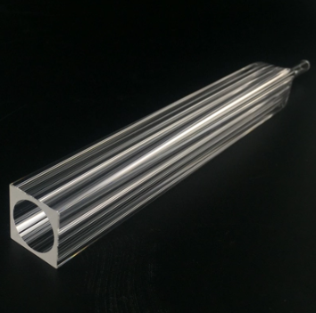 Polished Outer Square Inner Circular Quartz Glass Tube high temperature For Industry