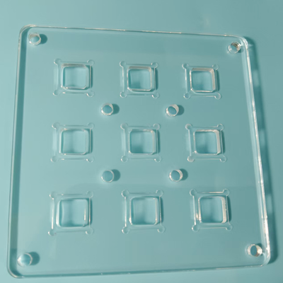Precision Quartz Glass Products Processing Fixture Strip 80x7x3mm For Lens Grinding Coating