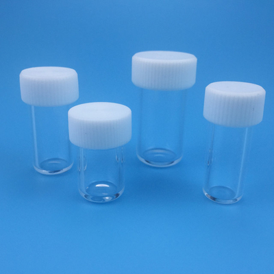 High Temperature Clear Fused Quartz Glass Container