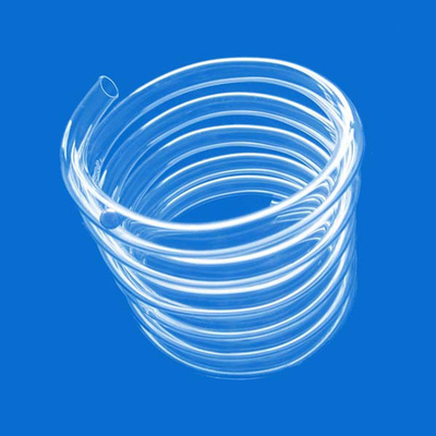 Customizable Length Clear Fused Quartz Tubing 300mm Spiral